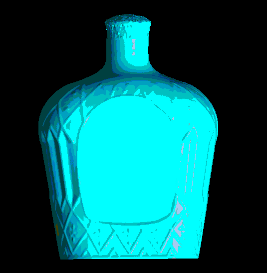 Point cloud of liquor bottle